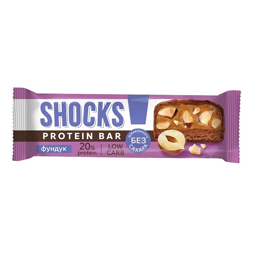 Shocks! батончик глазированный Фундук, 50 гр